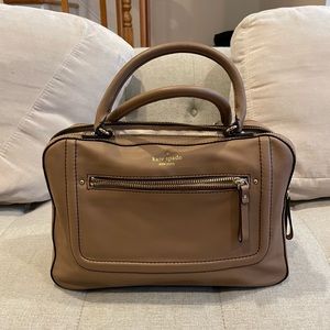 Kate Spade Taupe Double Zip Handheld Satchel